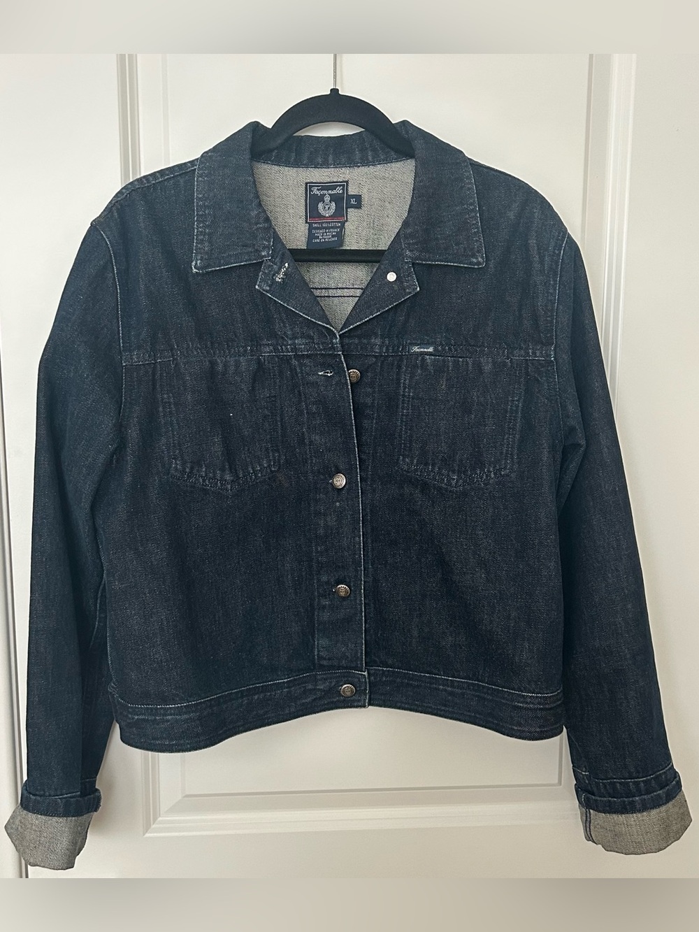 Faconabble Designed in France Made in Macau Dark Wash Denim Jacket - Women